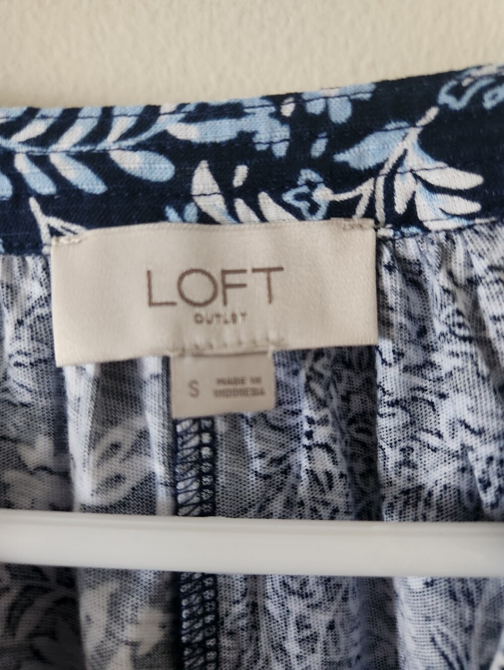 Loft Blue Floral Ruffled Top - Picture 6 of 7